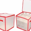 Bellatio Decorations 2X Stuks Kerstballen Opruimen/Opbergen Opbergboxen 31 X 31 X 31 Cm - Kerstversiering Opbergdozen Clearance