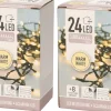 Anna's Collection 2X Stuks Kerstverlichting Met Timer 20 Warm Witte Lampjes Op Batterijen - Lichtsnoer Transparant Met 20 Leds New