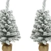 Merkloos 2X Stuks Kunstboom/Kunst Kerstboom Met Sneeuw 90 Cm - Kunst Kerstboompjes/Kunstboompjes - Kerstversiering Cheap