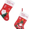 Merkloos Kerstsokken>2X Stuks Rode Kerstsokken Van 25 X 40 Cm - Huis Decoratie Kerstversieringen/Kerst Artikelen