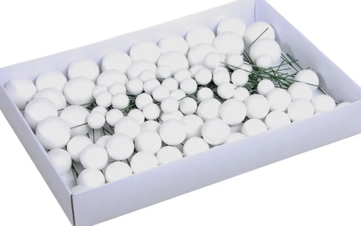 Othmara decorations Kerststukjes>100X Te Glitter Mini Kerstballen Stekers Kunststof 2, 3 En 4 Cm - Kerststukje Maken Onderdelen