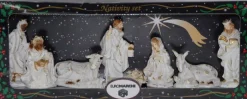 Merkloos Kerststallen>8X Witte Kerststal Beelden/Figuren 10 Cm In Doos 39 X 16 X 6,5 Cm