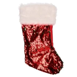 Shoppartners Kerstsokken></noscript>1X Wrijf (Omkeerbare) Pailletten Kerstsokken Rood/Groen - Veranderbare Kerstsokken