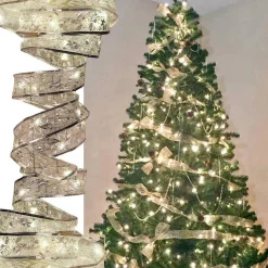 Xd Xtreme Xd Xtreme - Kerst Lint Slinger Zilver - Met Led Verlichting - Energie Besparing - Decoratielint - Kerstverlichting - Inclusief Batterijen Outlet