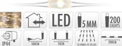 Merkloos Zilverdraad 200Led Ww Adapter Best
