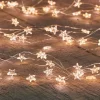Anna's Collection Zilveren Kerst Verlichting Sterren Met Timer Warm Wit 1 Meter - Sfeerverlichting - Kerstversiering Voor Binnen Gebruik Outlet
